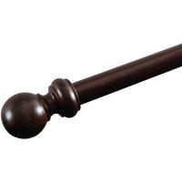 28mm County Wood Curtain Pole Chestnut