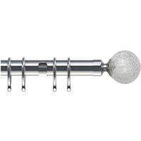 Crash 28mm Curtain Poles Satin Silver