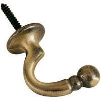 Palma Tie Back Hook Antique Brass