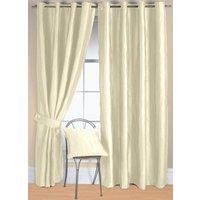 Jazz Ready Made Eyelet Curtain Natural Bed Runner