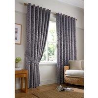 Tivoli Ready Made Eyelet Curtains Silver
