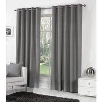 Fusion Sorbonne Ready Made Eyelet Curtains Charcoal