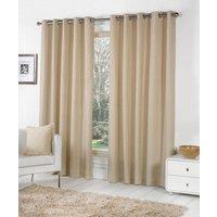 Fusion Sorbonne Ready Made Eyelet Curtains Natural