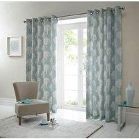 Fusion Woodland Ready Made Eyelet Curtains Duck Egg Blue