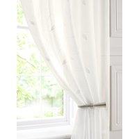 Leaf Ready Made Single Voile Curtain Cream