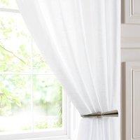 Mist Double Width Ready Made Single Voile Curtain White