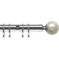 28mm Empire Curtain Pole Satin Silver