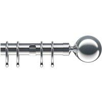 28mm Nikola Curtain Pole Satin Silver