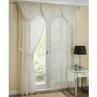 Crystal Ready Made Single Voile Curtain Cream