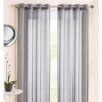 Marrakesh Eyelet Ready Made Single Voile Curtain Grey