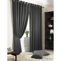 Madison Lined Ready Made Eyelet Curtains Charcoal