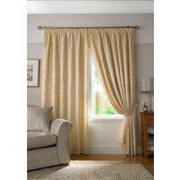 Tivoli Lined Ready Made Pencil Pleat Curtains Cream