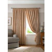 Tivoli Lined Ready Made Pencil Pleat Curtains Latte