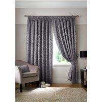 Tivoli Lined Ready Made Pencil Pleat Curtains Silver