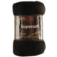 Supersoft Fleece Throw Black