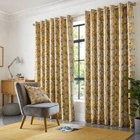Skandi Ready Made Eyelet Curtains Ochre