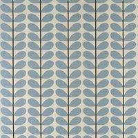 Orla Kiely - Two Colour Stem Curtain Fabric Powder Blue