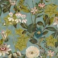 Clarke & Clarke Passiflora Fabric Mineral Blush