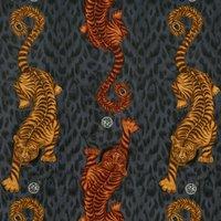 Emma Shipley Tigris Velvet Fabric Flame