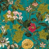 Clarke & Clarke Passiflora Fabric Kingfisher