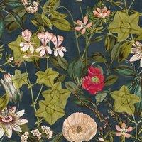 Clarke & Clarke Passiflora Fabric Midnight Spice