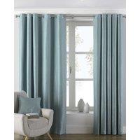 Atlantic Ready Made Lined Eyelet Curtains Duck Egg