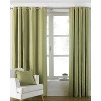Paoletti Atlantic Lined Ready Made Eyelet Curtains Green