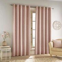 Savoy Blackout Ready Made Eyelet Curtains Blush