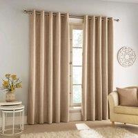 Savoy Blackout Ready Made Eyelet Curtains Sand