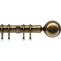 28mm Nikola Curtain Pole Antique Brass