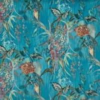 Prestigious Textiles Botanist Velvet Fabric Peacock