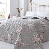 Catherine Lansfield Canterbury 240cm x 260cm Bedspread Grey