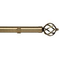 Cage 28mm Eyelet Curtain Pole Antique Brass