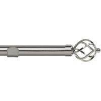 Cage 28mm Eyelet Curtain Pole Satin Silver