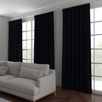 Clarence Velvet Made to Measure Curtain Midnight