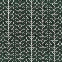 Orla Kiely Linear Stem Fabric Evergreen