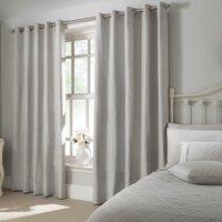 Croma Ready Made Eyelet Curtains 66x72 Silver