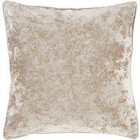 Catherine Lansfield Crushed Velvet Filled Cushion 55cm x 55cm Natural