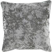 Catherine Lansfield Crushed Velvet Filled Cushion 55cm x 55cm Silver