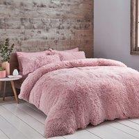 Catherine Lansfield Cuddly Duvet Cover Bedding Set Blush