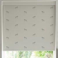 Sophie Allport Zebra Made to Measure Blackout Roller Blind Soft Grey Blue