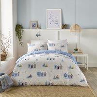 Fusion Beach Huts Duvet Cover Bedding Set Blue