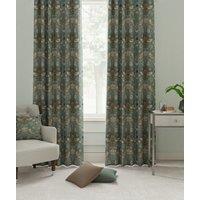 William Morris Strawberry Thief Ready Made Pencil Pleat Curtains Slate