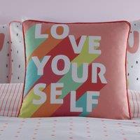 Appletree Kids Love Yourself Filled Cushion 43cm x 43cm Coral