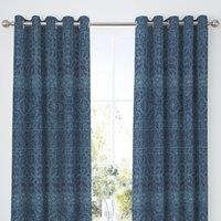 Dreams & Drapes Rohini 66x72 Ready Made Eyelet Curtains Blue