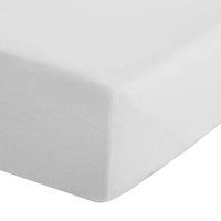 Catherine Lansfield Percale Polycotton Plain Dye Bed Linen Fitted Sheet White