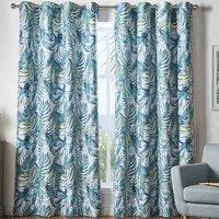 Malay Blackout Ready Made Eyelet Curtains Green