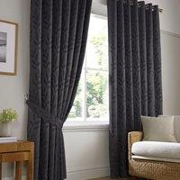 Tivoli Ready Made Eyelet Curtains Charcoal