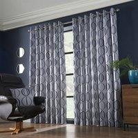 Omega Ready Made Eyelet Curtains Navy