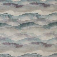 iLiv Landscape Digitally Printed Velvet Fabric Cornflower
